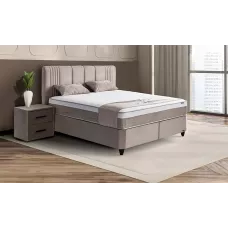 Set Pat Tapitat Tapițat cu Saltea Belicia Bej 160x200
