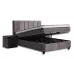 Set Pat Tapitat cu Saltea Belicia Gri 160x200