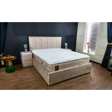  Pat Tapitat Klaus 1, bej deschis/somieră rabatabilă