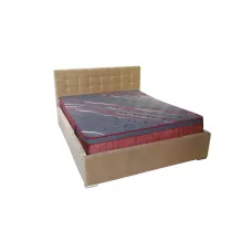 Pat Tapitat Claudia Beige cu somiera pal