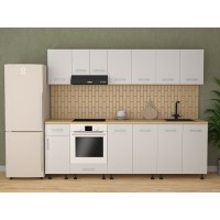 Bucatarie Era Mdf alb 260 cm