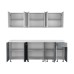 Bucatarie Era Mdf gri antracit/alb 240 cm