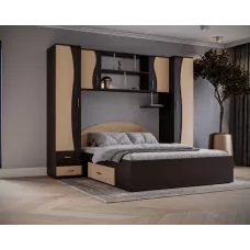 Dormitor Tineret, wenge+mesteacan