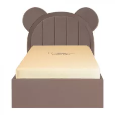 Pat pentru copii tapitat Mickey 100/200 cm, cappucino