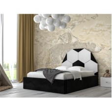 Pat tapitat copii Minge alb/negru