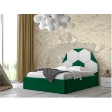 Pat tapitat copii Minge alb/verde