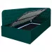 Pat tapitat pe colt stanga DISNEY 140/200, verde Pat tapitat pe colt stanga DISNEY 140/200, verde