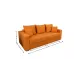 Canapea Extensibilă Claudia Memory Max, Portocaliu