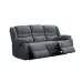 Set canapea cu 2 fotolii sistem recliner Comfort Lux Black, gri
