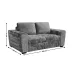 Canapea Extensibilă Cremona 7839A - 95, Gri