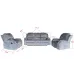 Set canapea cu 2 fotolii, sistem recliner manual Amber , Gri