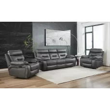 Set canapea cu 2 fotolii, sistem recliner manual Palomino