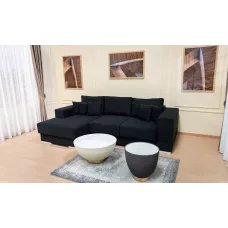 Colțar Extensibil Boston Negru - Vega 70 Stânga
