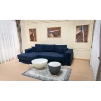 Colțar Extensibil Boston Albastru închis- Vega 39 Stânga