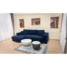Colțar Extensibil Boston Albastru închis- Vega 39 Stânga