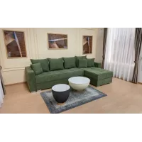 Colțar Extensibil Claudia Mare XXL Memory Verde - Aragon 39