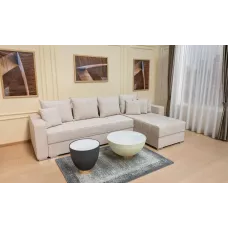 Colțar Extensibil Claudia Mare XXL Memory Bej - Lemon 01
