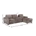 Colțar Extensibil Cremona KF7864-94, Maro Dreapta