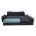 Colțar Extensibil Denver 2 Negru - Vega 70 Dreapta