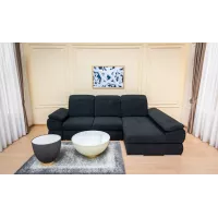 Colțar Extensibil Denver 2 Negru - Vega 70 Dreapta