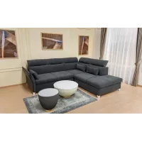 Colțar Extensibil Barry Gri Închis - Vega 34 Dreapta