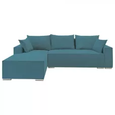 Coltar extensibil Lincoln mini stanga, cu lada de depozitare, turcoaz 75N