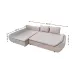 Colțar Extensibil Relax Bej Deschis - Vega 03 Stânga
