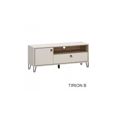Comodă Tirion B cu 1 Sertar și 1 Ușă, Albă Cashmir