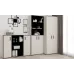 Comodă Prime KOM2D1W cu 2 Uși, Cashmir / Negru