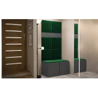 Cuier Hol Luca 10, Grafit/Verde - Manila 35