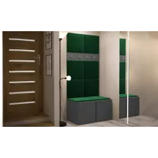 Cuier Hol Luca 10, Grafit/Verde - Manila 35