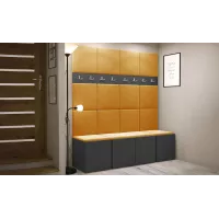 Cuier Hol Luca 13, Grafit/Galben - Manila 32