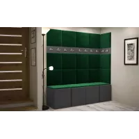 Cuier Hol Luca 12, Grafit/Verde - Manila 35