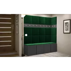 Cuier Hol Luca 12, Grafit/Verde - Manila 35