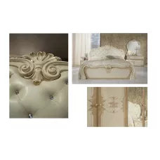 Dormitor Clasic Tolouse Beige cu Dulap 4 Uși