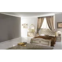 Dormitor Clasic Luisa Beige cu Dulap 4 Uși