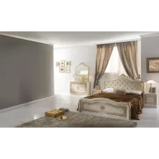 Dormitor Clasic Luisa Beige cu Dulap 4 Uși