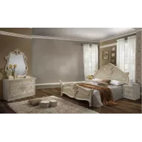 Dormitor Clasic Amalfi Beige cu Dulap 4 Uși
