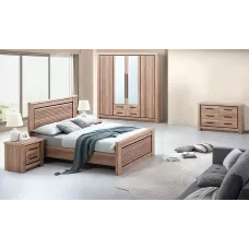 Dormitor Modern Queen Dulap cu 4 uși 4 sertare