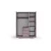 Dulap Bali 2 D3 Lila cu Oglindă și 3 Uși