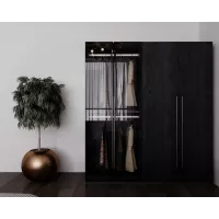 Dressing modern SAN REMO NEGRU cu iluminare LED