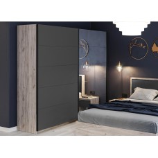 Dulap dressing Indigo 2U gri + oglinda 