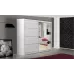 Dulap Vista Alb 180 Uși Glisante cu Oglindă