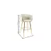 Scaun Bar KJC365 Bej & Picioare Aurii