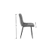 Scaun Living Tapitat KJC37 Gri