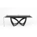 Masa Living Extensibila Blat Sticla Securizata Negru CT241