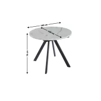 Masă Living Extensibilă DTW0902MBE Alb Ceramic