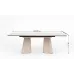 Masa Living Extensibila Blat Ceramic Alb Marmura CT234