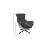 Fotoliu Living Rotativ KJLC062-L Gri
