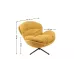 Fotoliu Living Rotativ KJLC062 Mustar